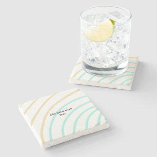 Simple minimal elegant custom logo here company  s stone coaster