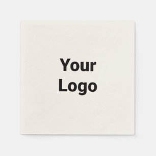Simple minimal elegant custom logo here company sq napkin