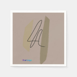 Simple minimal elegant custom logo here company t  napkin