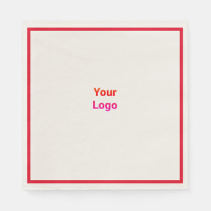 Simple minimal elegant custom logo here company t napkin