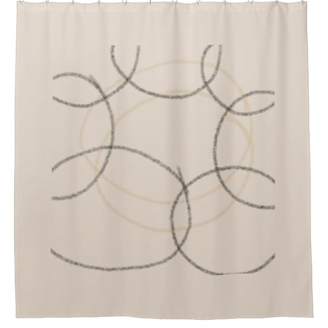 Simple minimal elegant custom logo here company t  shower curtain (Front)