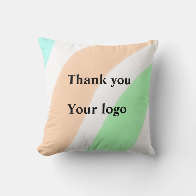 Simple minimal elegant custom logo here company th cushion (Front)