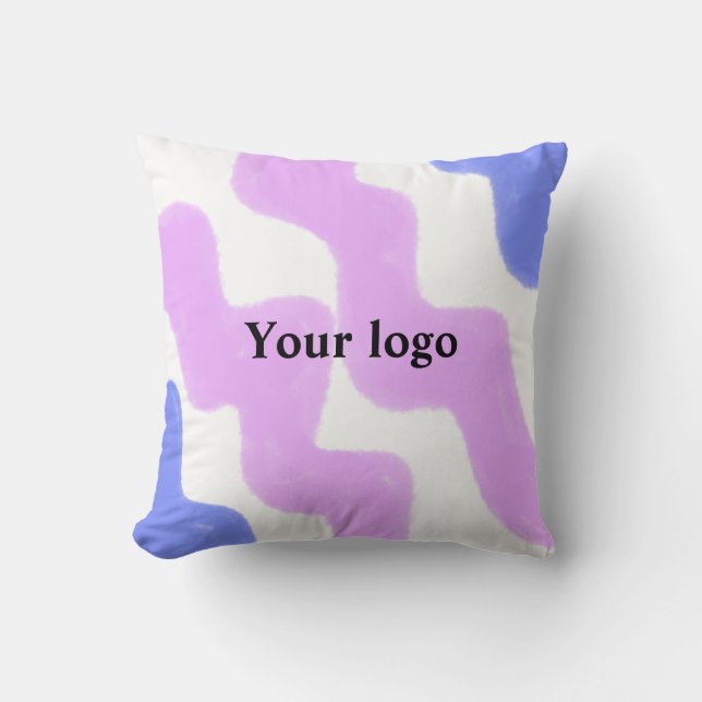 Simple minimal elegant custom logo here company th cushion (Front)
