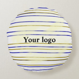 Simple minimal elegant custom logo here company th round cushion