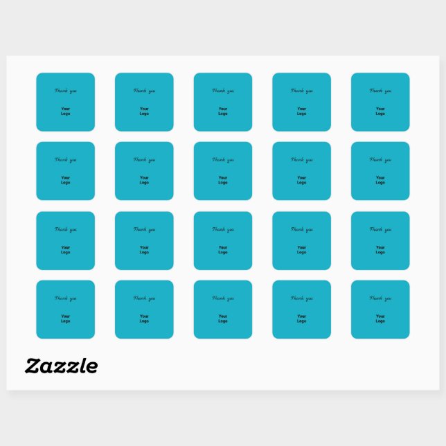 Simple minimal elegant custom logo here company th square sticker (Sheet)