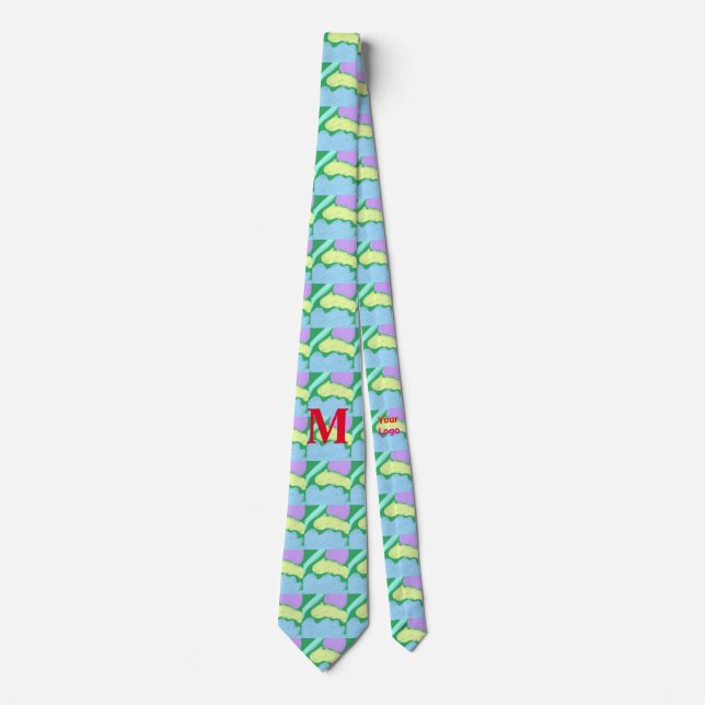 Simple minimal elegant custom logo here company th tie (Front)