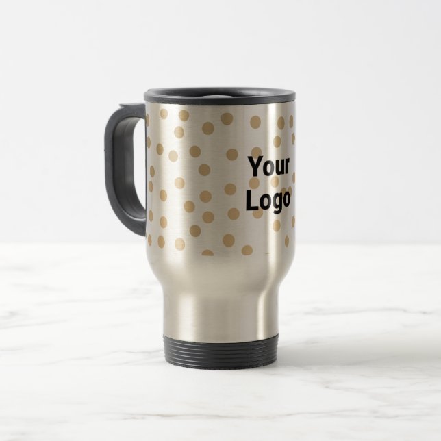 Simple minimal elegant custom logo here company    travel mug (Front Left)