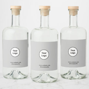 Simple minimal elegant custom logo here company w liquor bottle label