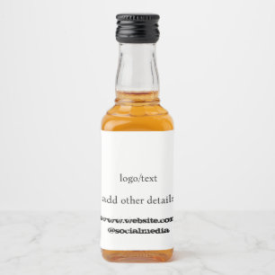 Simple minimal elegant custom logo here company w liquor bottle label