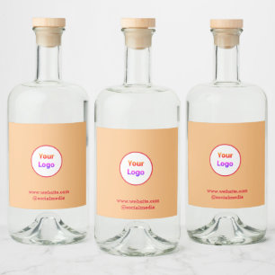Simple minimal elegant custom logo here company w liquor bottle label