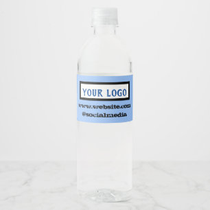 Simple minimal elegant custom logo here company w water bottle label