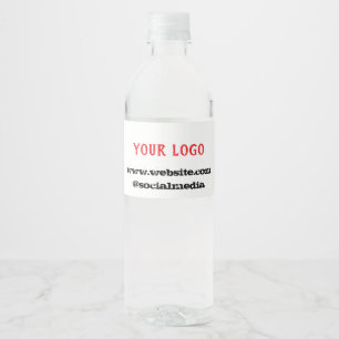 Simple minimal elegant custom logo here company w water bottle label