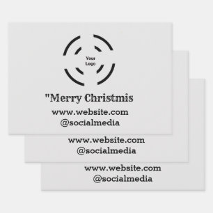 Simple minimal elegant custom logo here company  w wrapping paper sheet