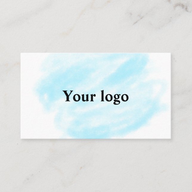 Simple minimal elegant custom logo here company wa business card (Front)