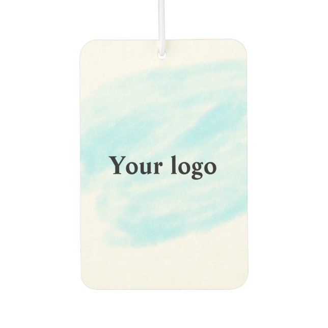 Simple minimal elegant custom logo here company wa car air freshener (Front)