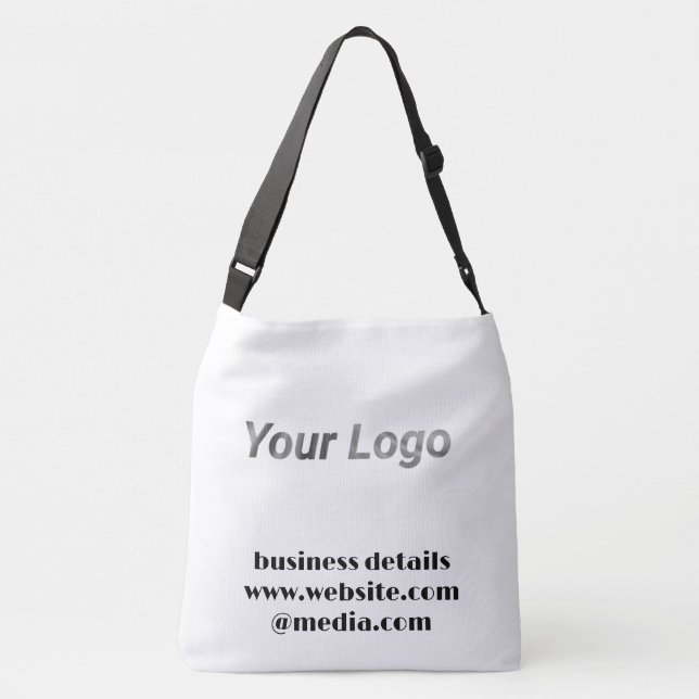 Simple minimal elegant custom logo here company wa crossbody bag (Back)