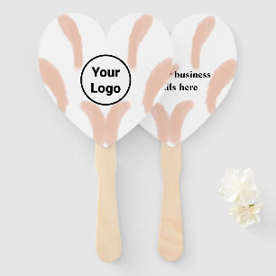 Simple minimal elegant custom logo here company wa hand fan
