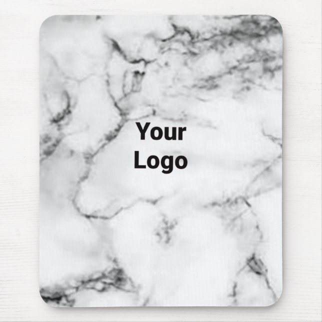 Simple minimal elegant custom logo here company wa mouse pad (Front)