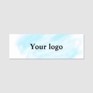 Simple minimal elegant custom logo here company wa name tag