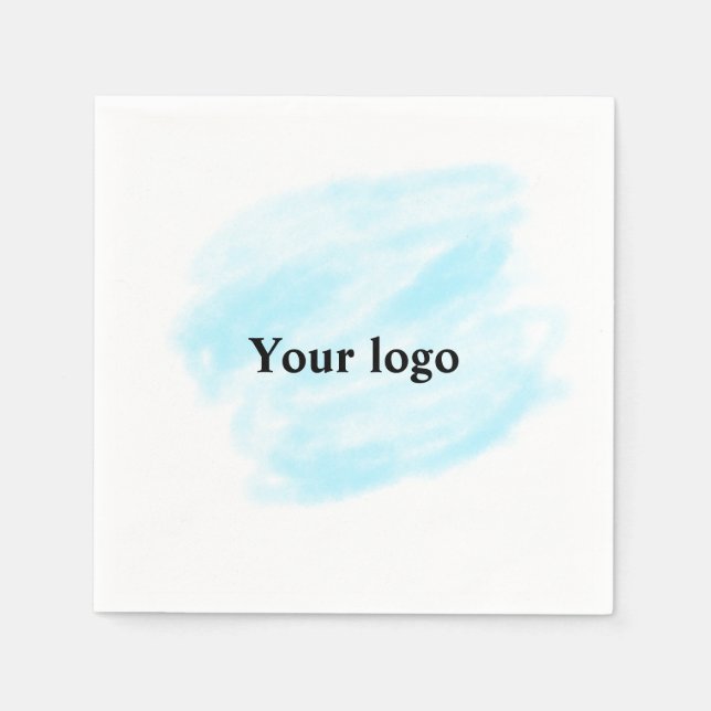 Simple minimal elegant custom logo here company wa napkin (Front)