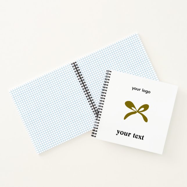 Simple minimal elegant custom logo here company wa notebook (Inside)
