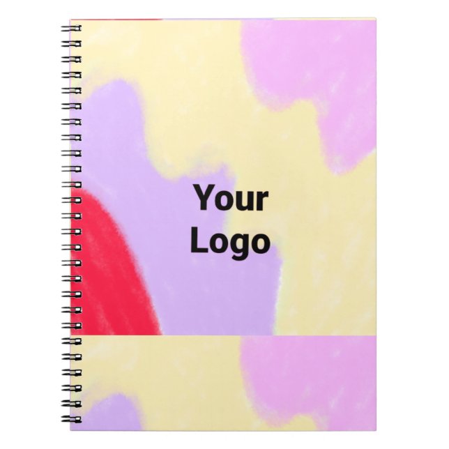 Simple minimal elegant custom logo here company wa notebook (Front)