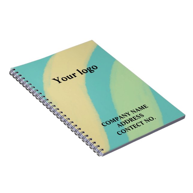 Simple minimal elegant custom logo here company wa notebook (Right Side)