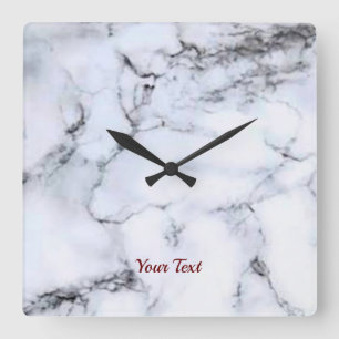 Simple minimal elegant custom logo here company wa square wall clock