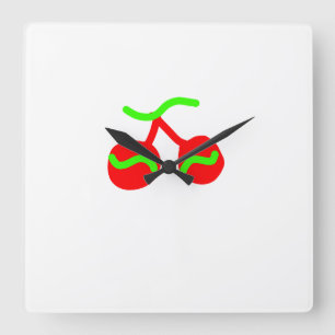 Simple minimal elegant custom logo here company wa square wall clock