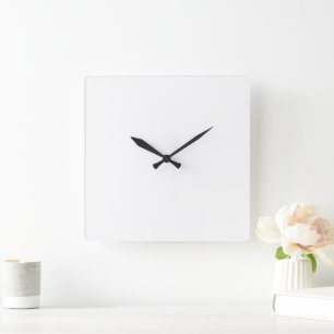 Simple minimal elegant custom logo here company wa square wall clock