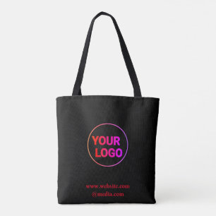 Simple minimal elegant custom logo here company wa tote bag