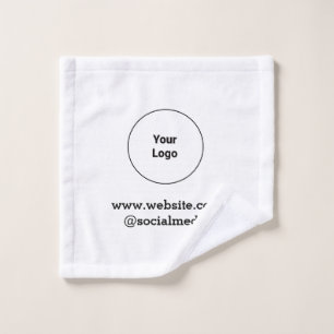 Simple minimal elegant custom logo here company wash cloth