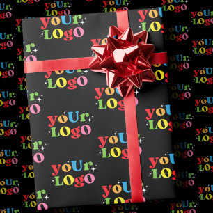 Simple Minimal Elegant Custom Logo Here Company Wrapping Paper