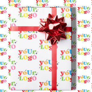 Simple Minimal Elegant Custom Logo Here Company Wrapping Paper