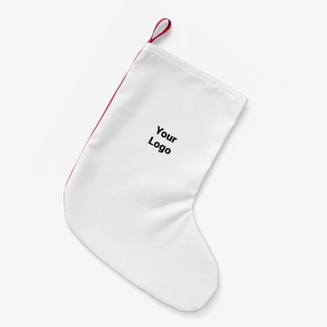 Simple minimal elegant custom merry Christmas Chri Small Christmas Stocking (Front (Hanging))