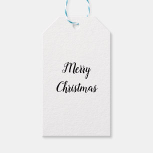 Simple minimal elegant merry christmas gift tag