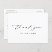 Simple Minimal Elegant Modern Business Thank You