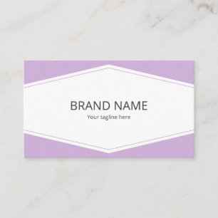 Simple Minimal Elegant Modern Pastel Purple Frame Business Card