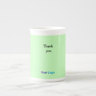 Simple minimal elegant thank you elegant custom  c bone china mug