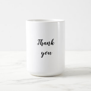 Simple minimal elegant thank you elegant custom c coffee mug
