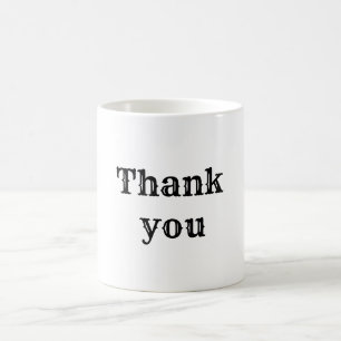 Simple minimal elegant thank you elegant custom c coffee mug