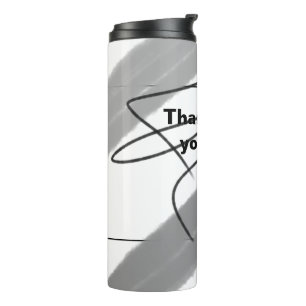 Simple minimal elegant thank you elegant custom  c thermal tumbler