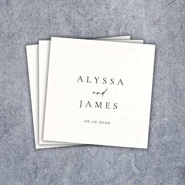 Simple Minimal Elegant Wedding Napkin (Creator Uploaded)