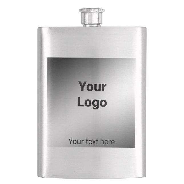 Simple minimal elegant your text here custom flask (Front)