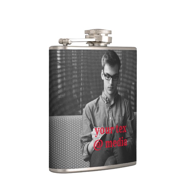 Simple minimal elegant your text here custom flask (Right)