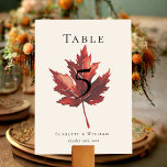 Simple Minimal Fall Leaf Cream Wedding Table Number<br><div class="desc">This simple minimal fall leaf cream wedding table number is inspired by the delicate elegance of nature's transition, with a rustic and simple charm that captures the essence of fall. This design features a minimalist boho maple leaf, on a cream background. Each piece in this collection invites you to embrace...</div>