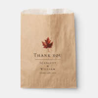 Simple Minimal Fall Leaf Terracotta Wedding