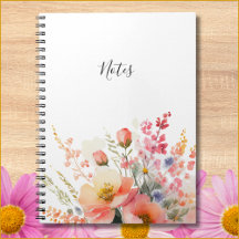 Simple Minimal Floral Everyday Notebook For Her