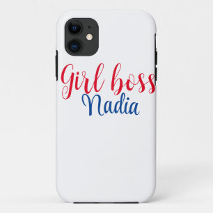 simple minimal girl boss add name text image busin Case-Mate iPhone case
