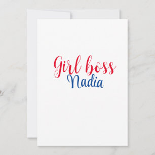 simple minimal girl boss add name text image busin holiday card